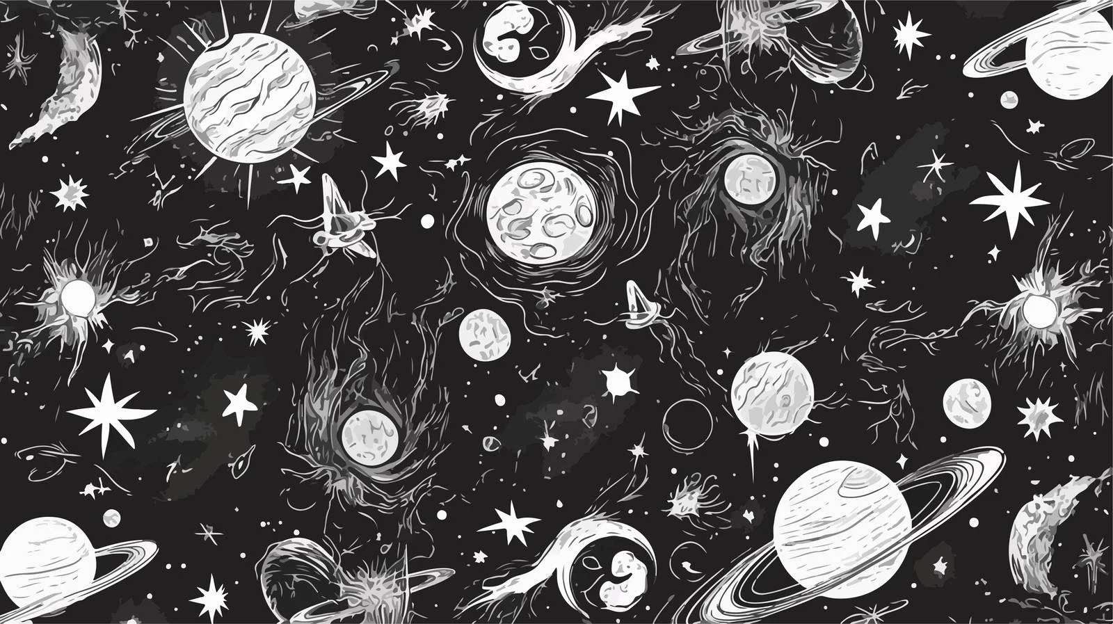 Celestial Stars Seamless Pattern Design — free download from Dotvec