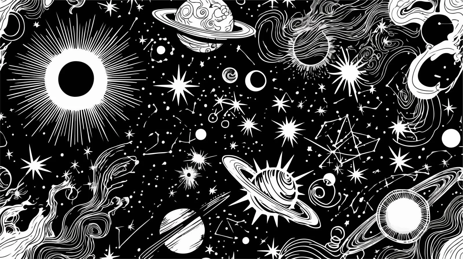 Celestial Stars Seamless Pattern — free download from Dotvec