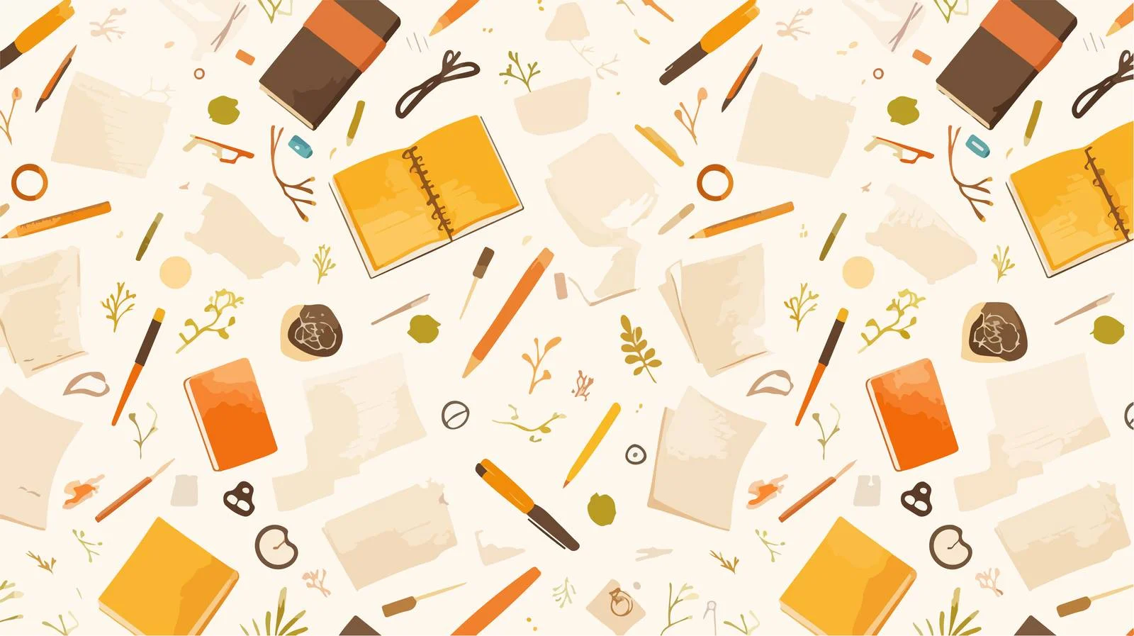 Stationery Art and Office Tools Seamless Pattern — free download from Dotvec