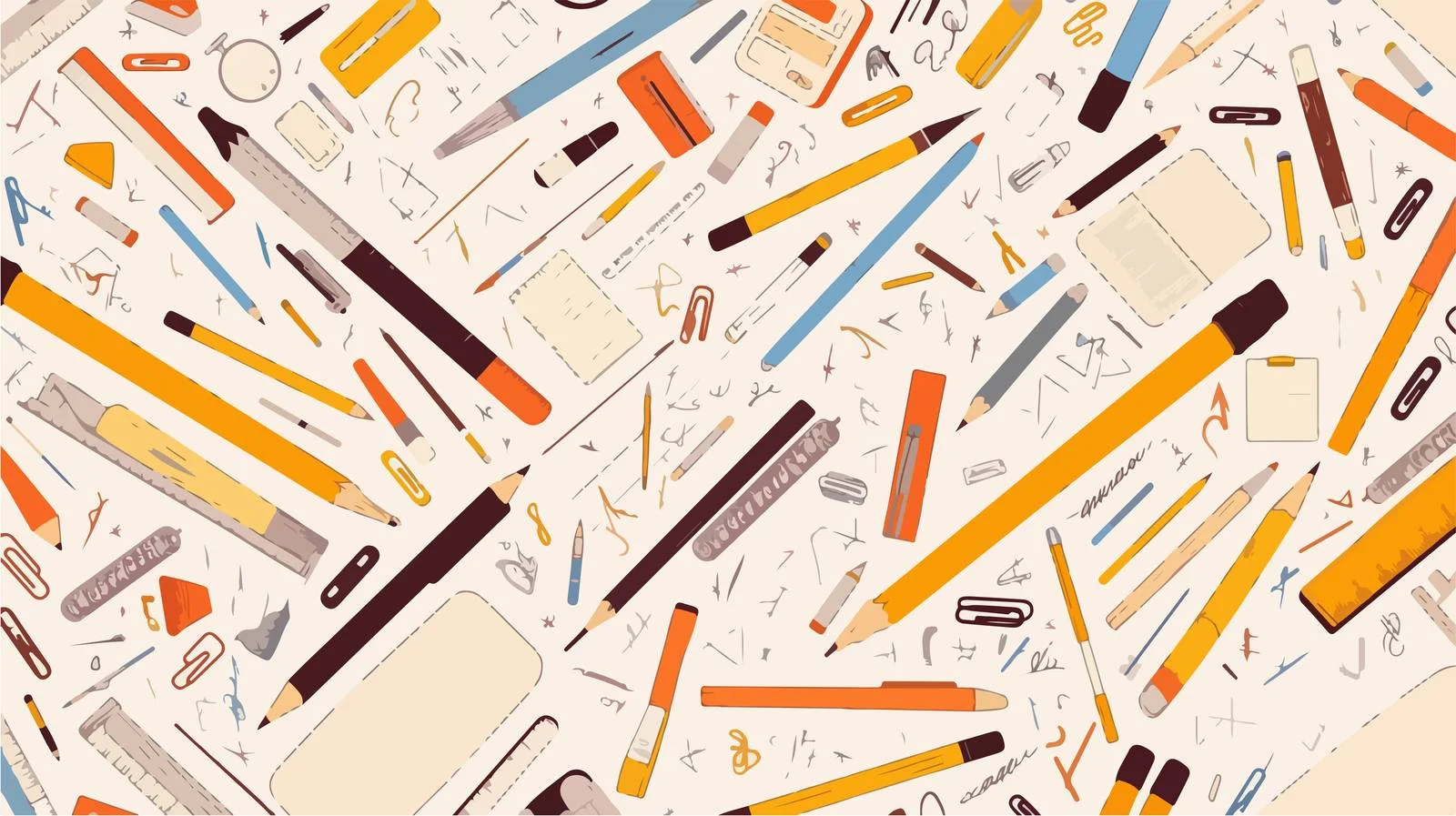 Professional Stationery Pattern with Drawing Tools — free download from Dotvec