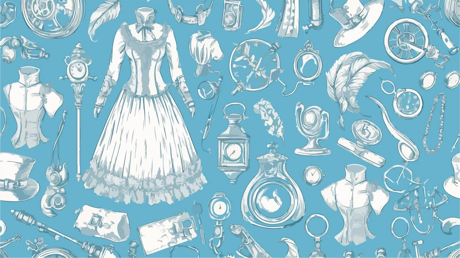 Steampunk Elements Seamless Pattern Design — free download from Dotvec