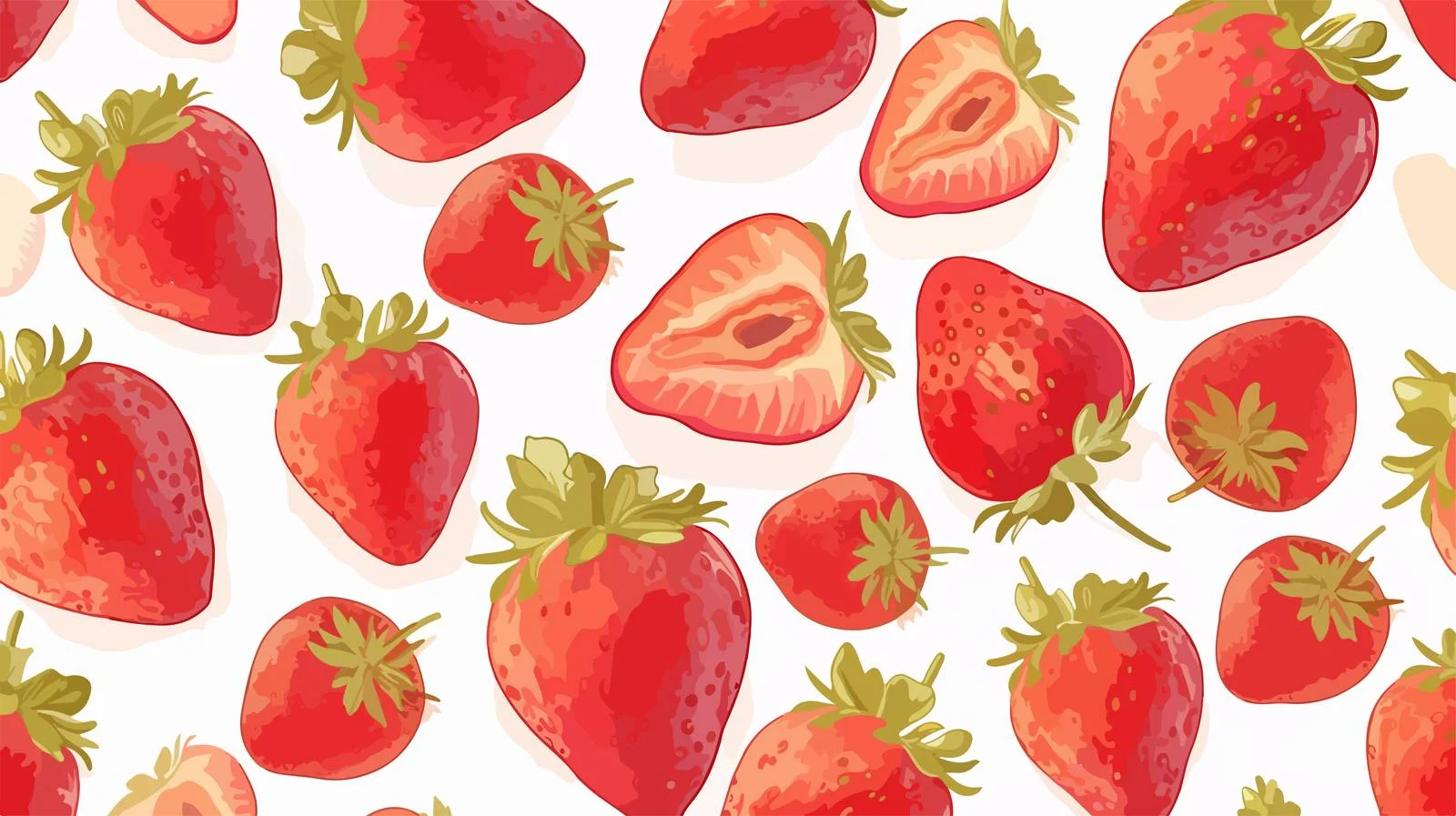Strawberry Seamless Pattern Background Design — free download from Dotvec