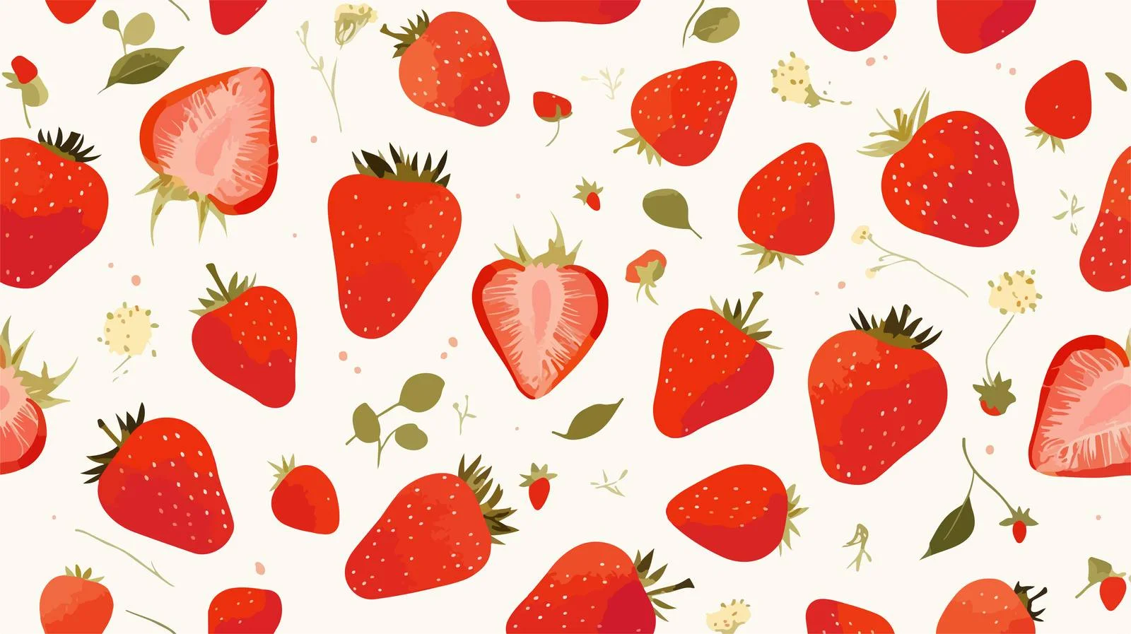 Strawberry Seamless Pattern Background Design — free download from Dotvec