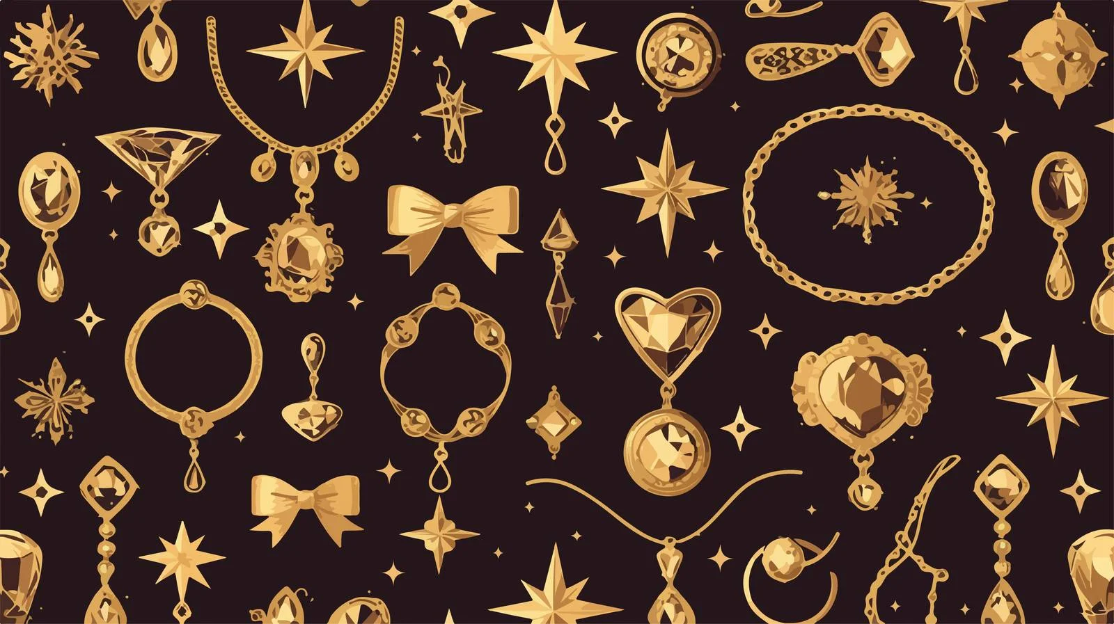 Luxurious Jewelry Seamless Pattern Design Element — free download from Dotvec