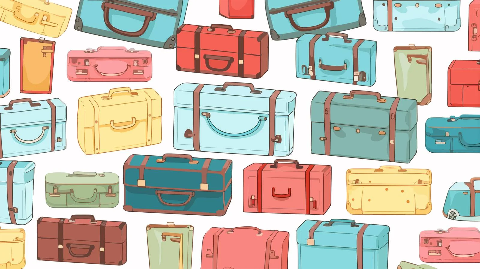 Travel Suitcase Pattern — free download from Dotvec