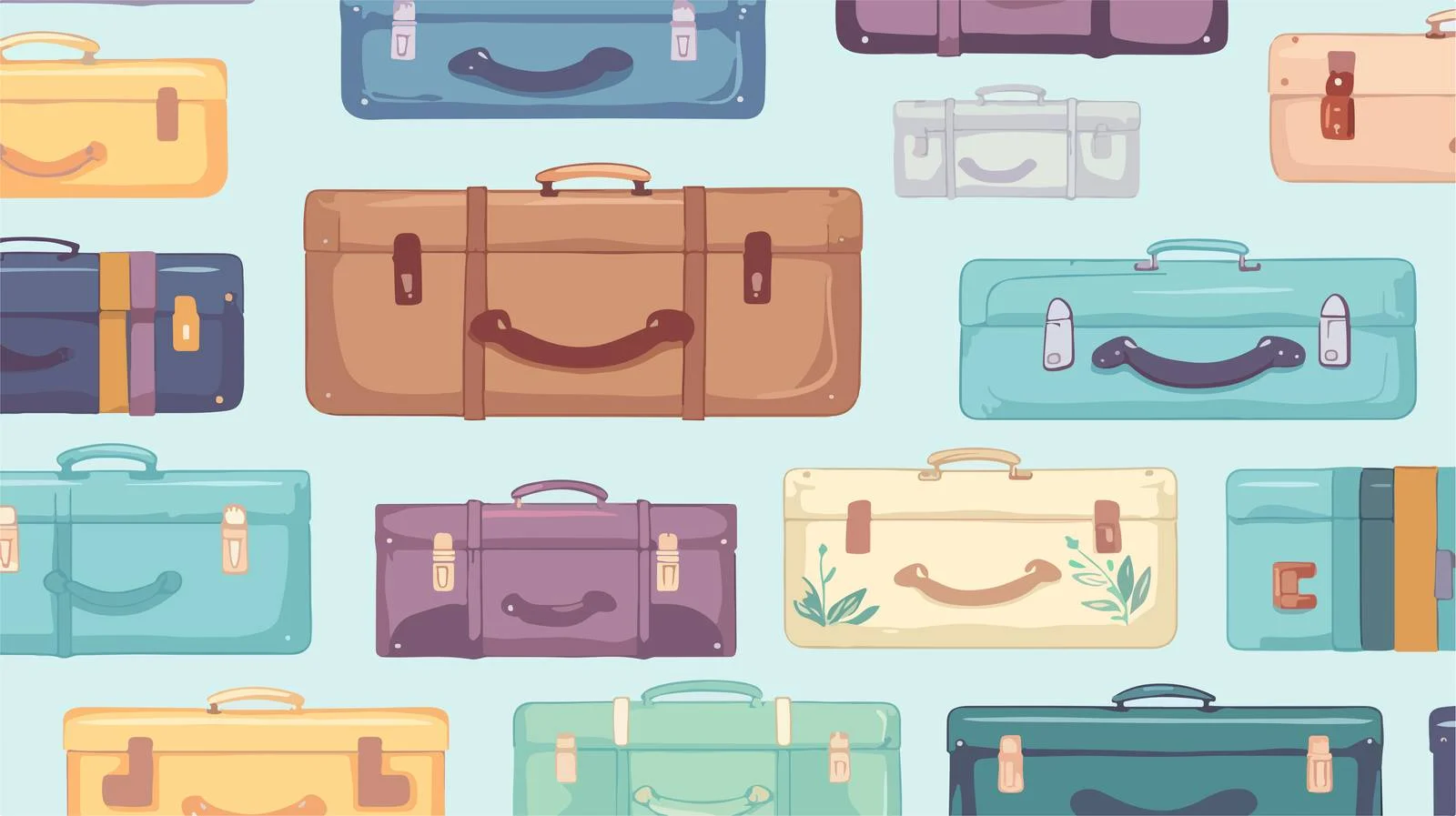 Travel Suitcases Seamless Pattern — free download from Dotvec