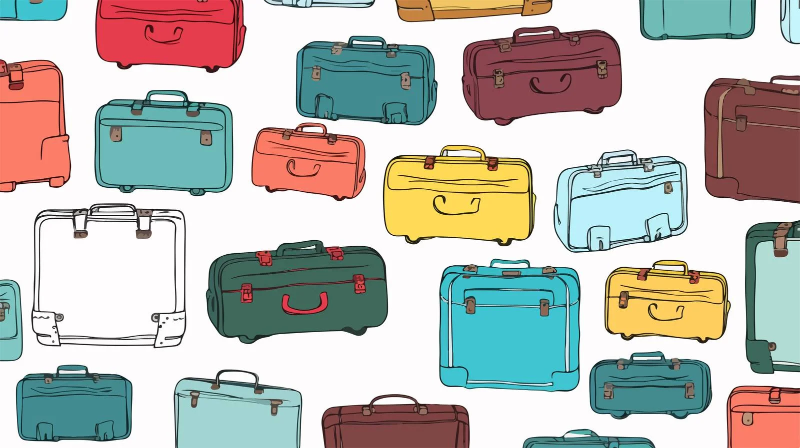 Travel Suitcase Seamless Pattern — free download from Dotvec
