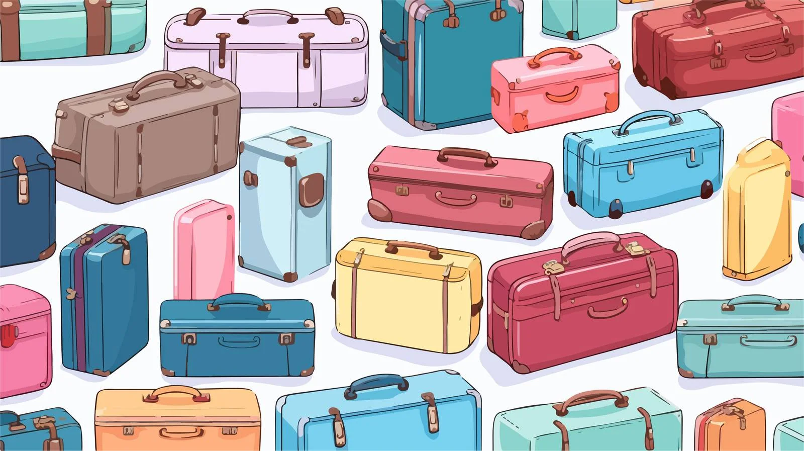 Travel Suitcase Pattern — free download from Dotvec