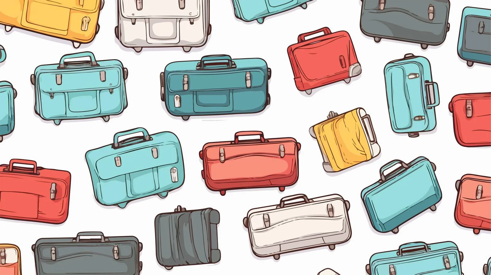 Travel Suitcase Outline Pattern — free download from Dotvec