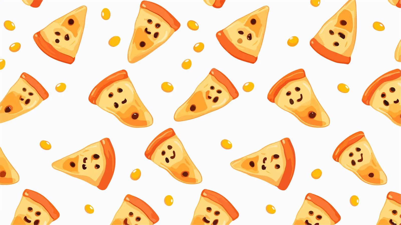 Pizza Mascot Seamless Pattern — free download from Dotvec