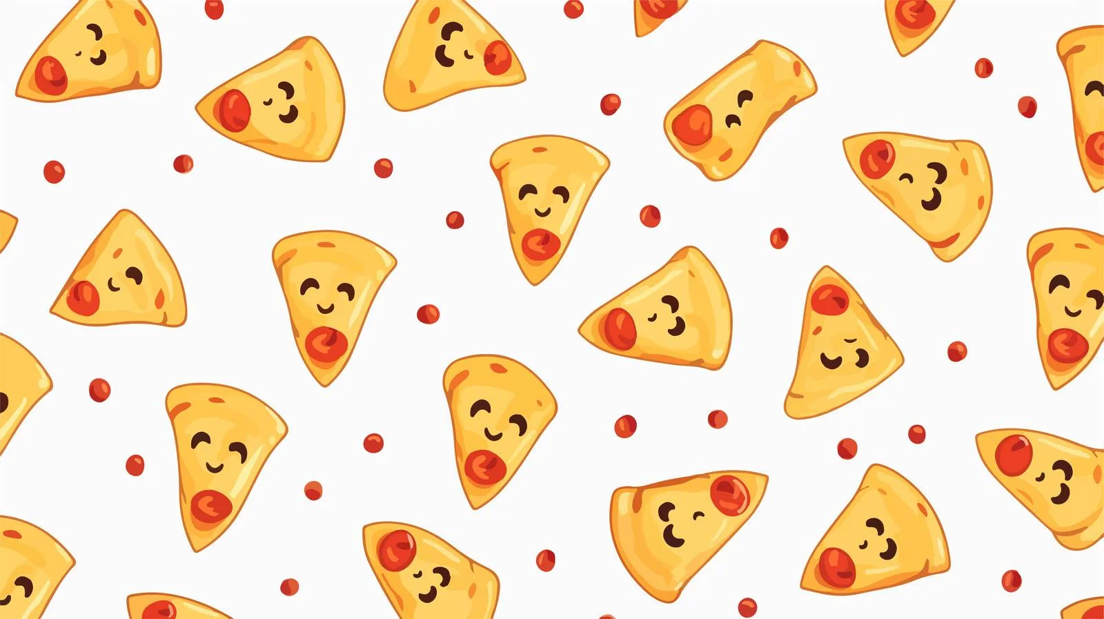 Pizza Mascot Seamless Pattern — free download from Dotvec