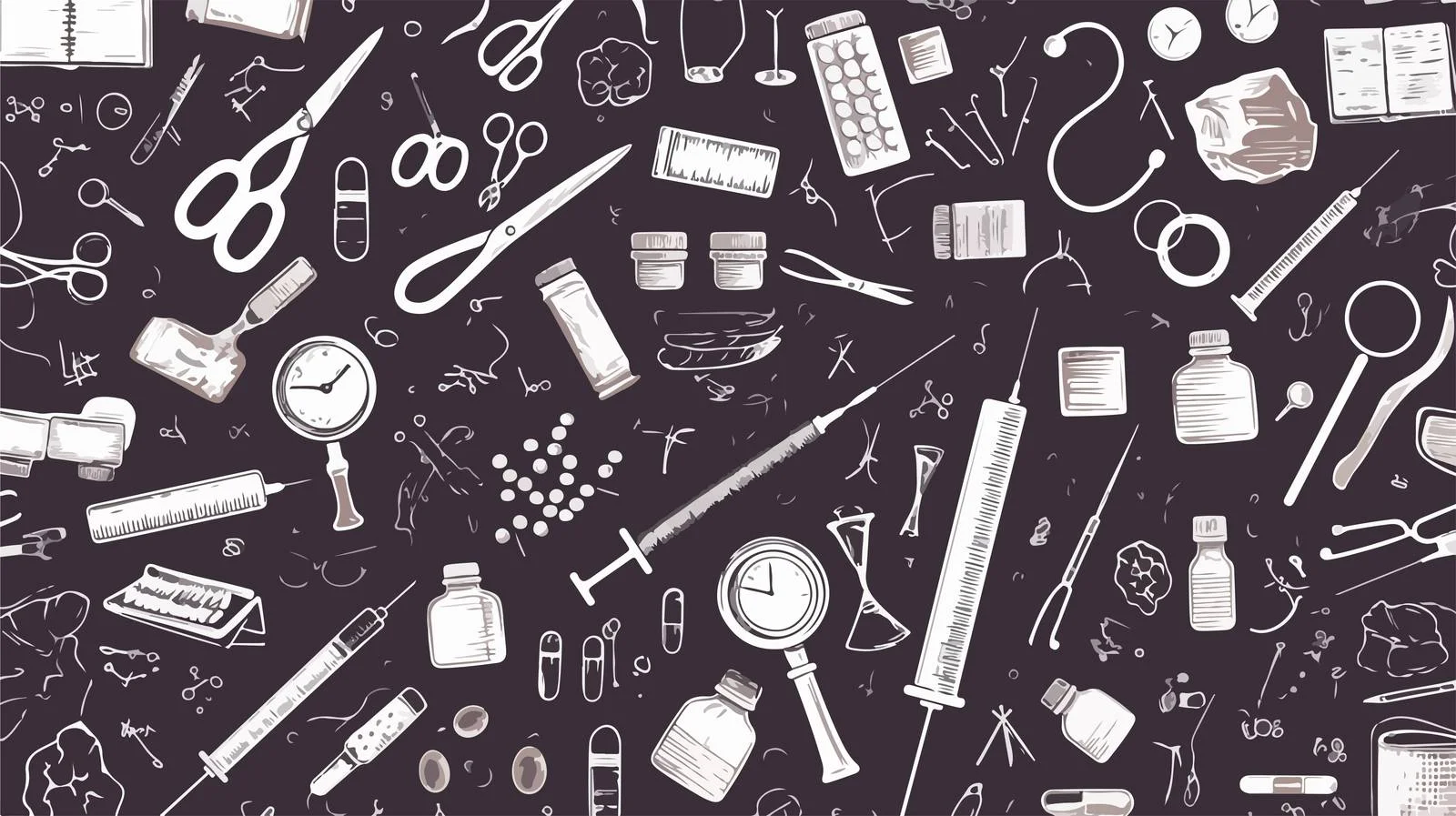 Medical Diagnostics Tools Seamless Pattern Design — free download from Dotvec