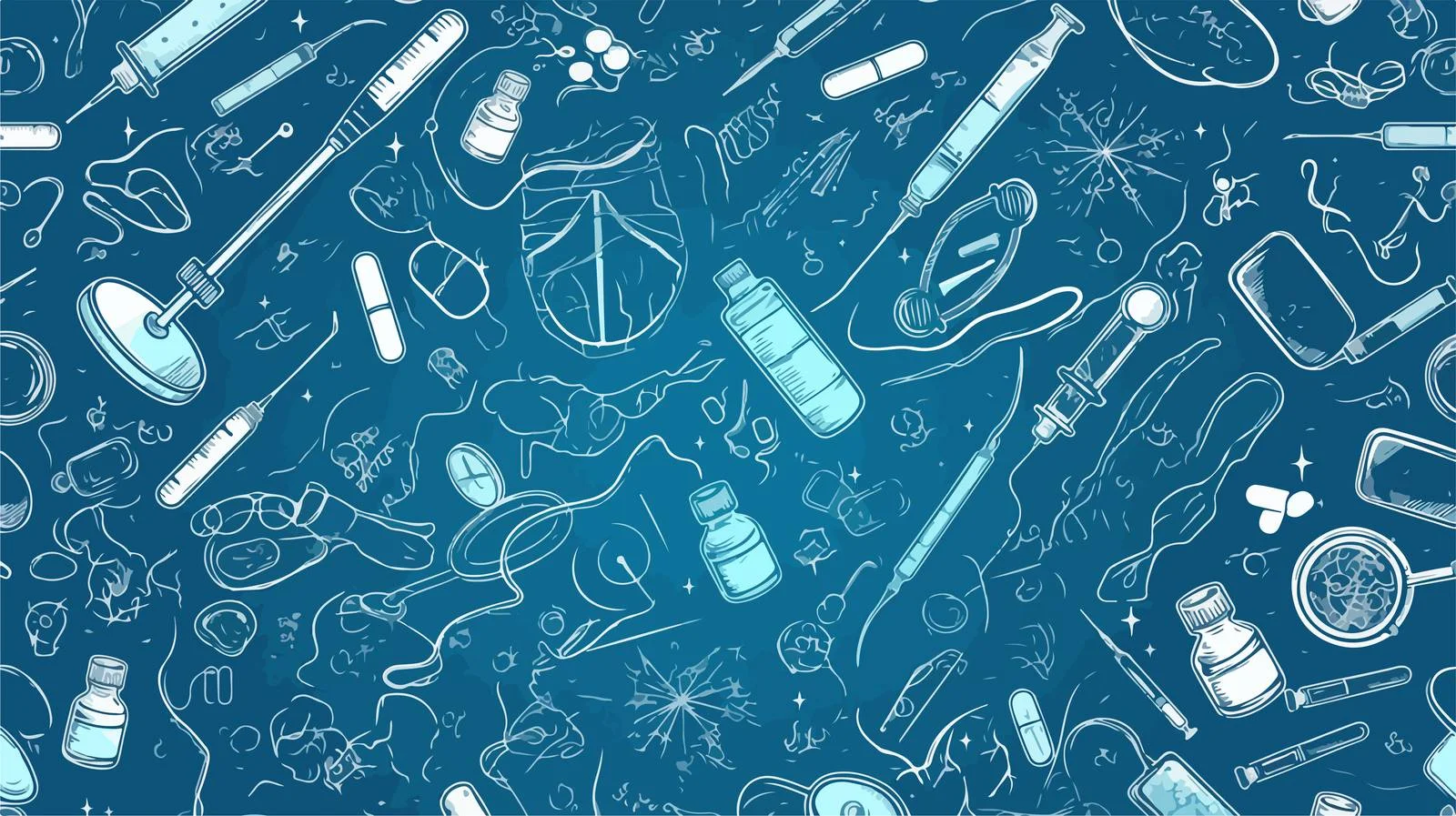 Medical Diagnostics Tools Seamless Pattern Design — free download from Dotvec