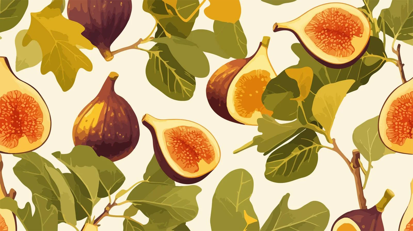 Exotic Fig Fruit Seamless Pattern Design — free download from Dotvec