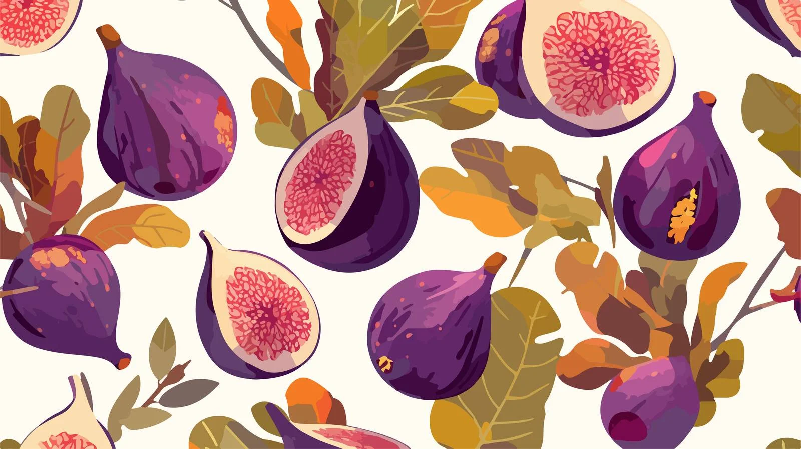 Exotic Fresh Fig Fruits Seamless Pattern — free download from Dotvec
