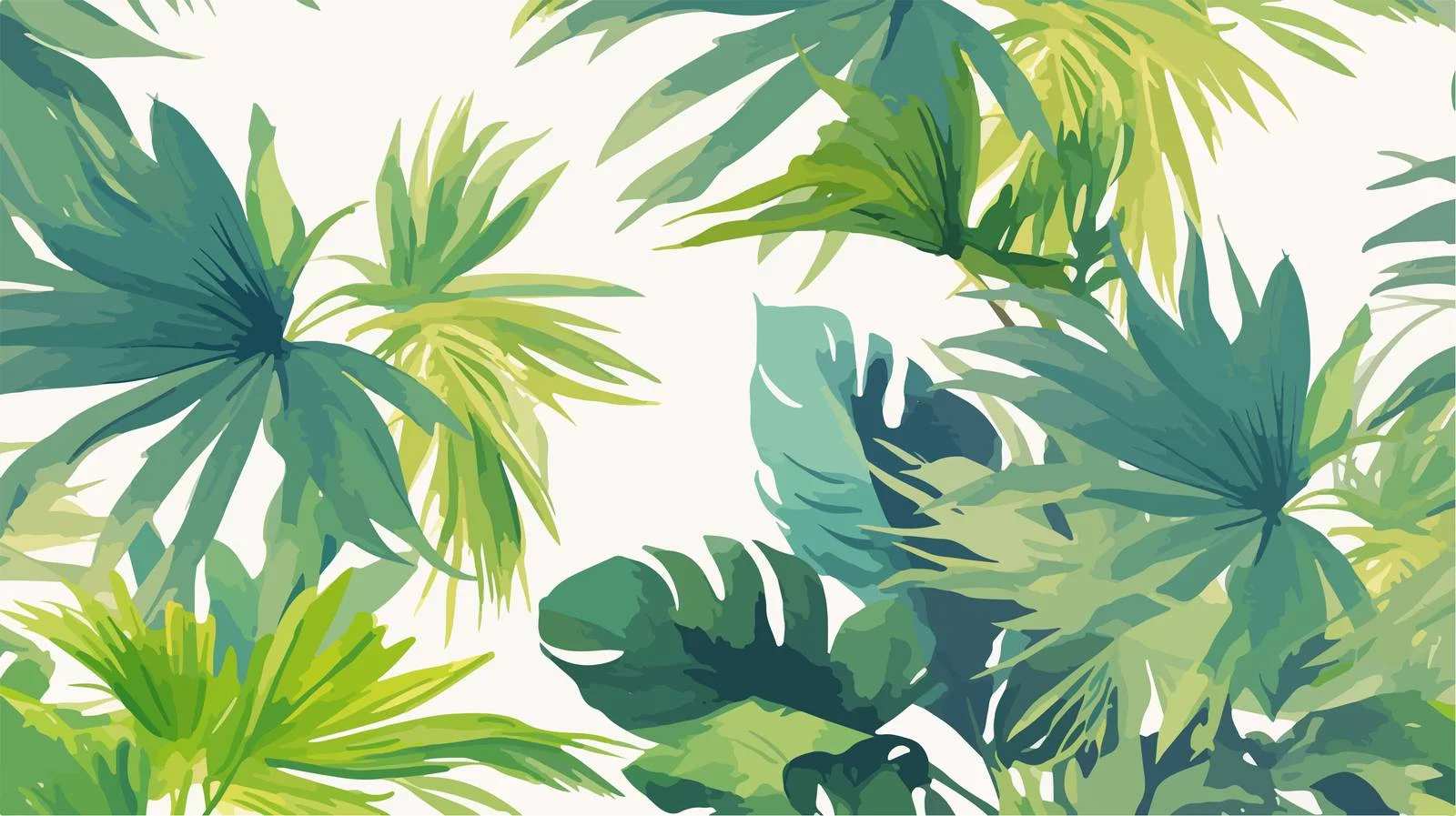 Tropical Palm Leaves Seamless Pattern Design — free download from Dotvec