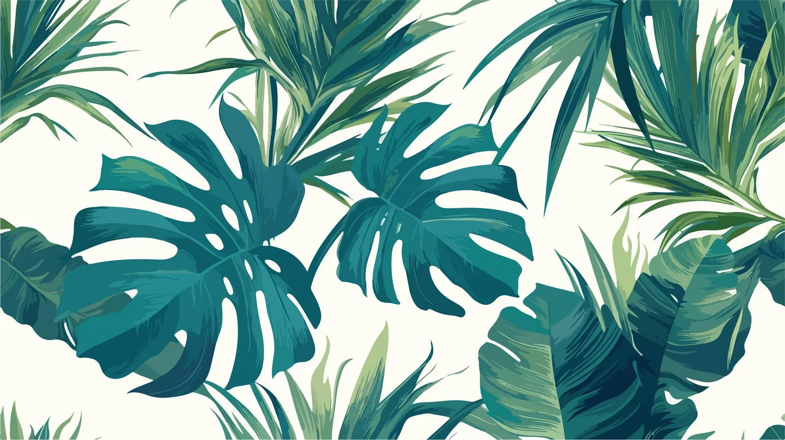 Tropical Palm Leaf Seamless Pattern Design — free download from Dotvec