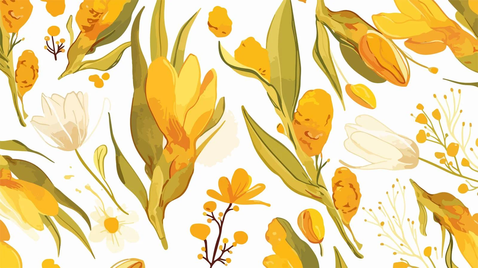 Turmeric Medical Botanical Seamless Pattern Design — free download from Dotvec