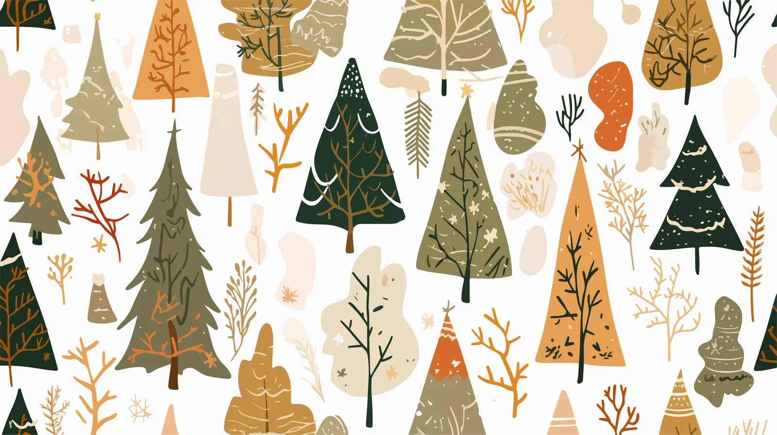 Festive Christmas Tree Seamless Pattern Design — free download from Dotvec