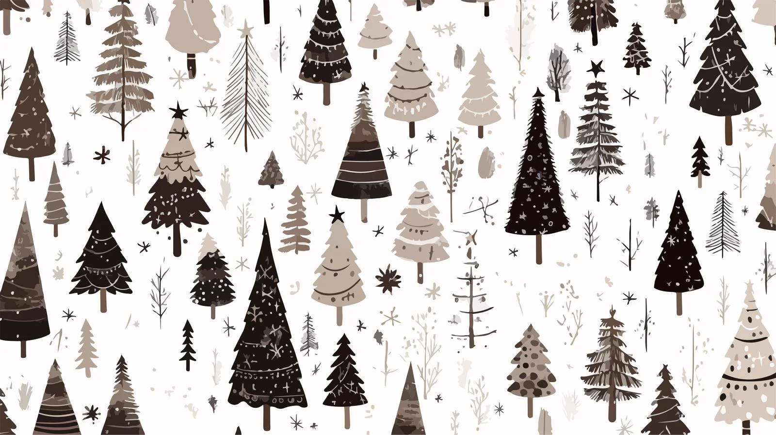 Christmas Tree Variety Seamless Pattern Design — free download from Dotvec