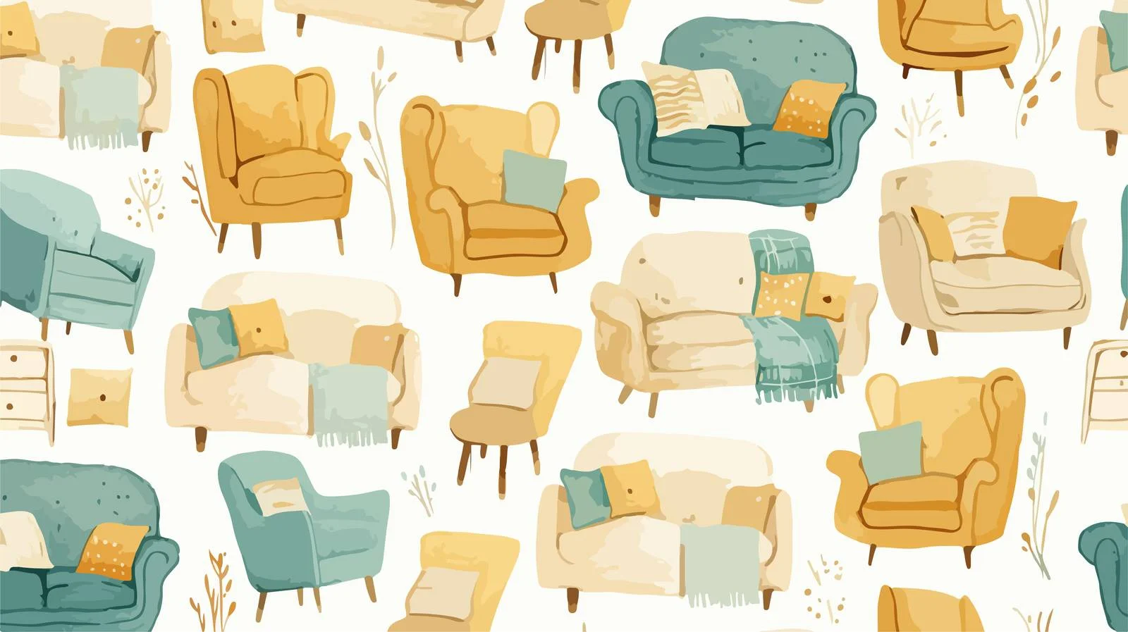 Elegant Seamless Design of Cozy Furniture — free download from Dotvec