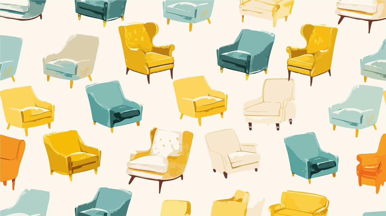 Cozy Furniture Seamless Pattern Design — free download from Dotvec