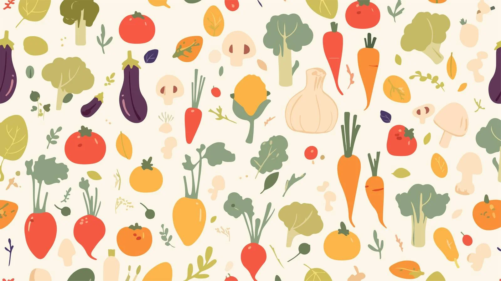 Harvest Vegetables Seamless Pattern Design — free download from Dotvec