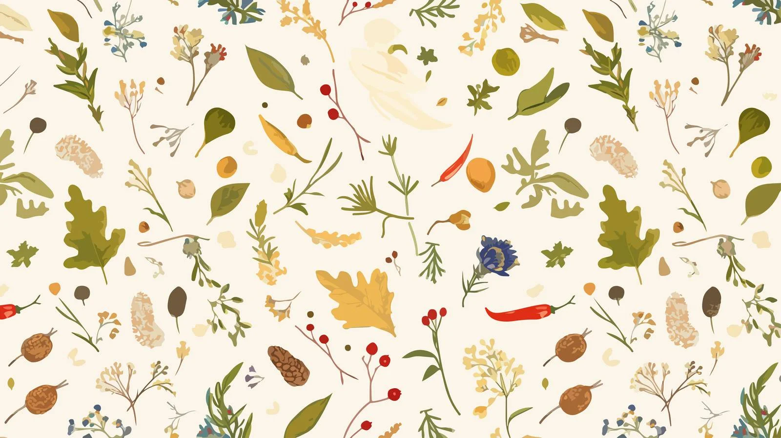 Exquisite Spice Seamless Pattern Illustration — free download from Dotvec