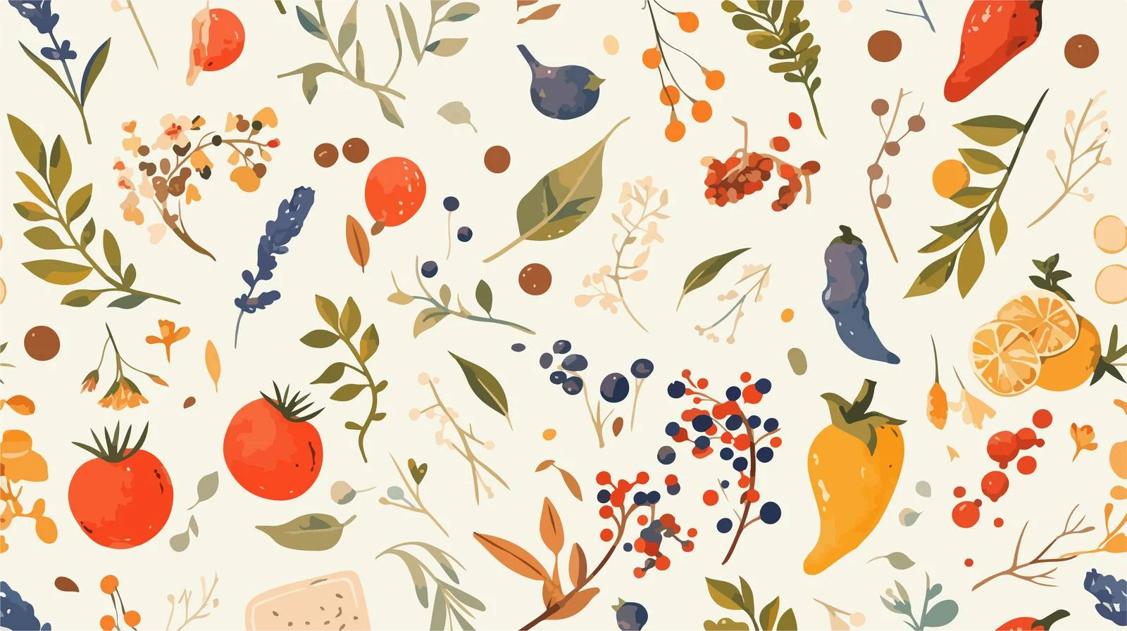 Exquisite Spice Seamless Pattern Design — free download from Dotvec