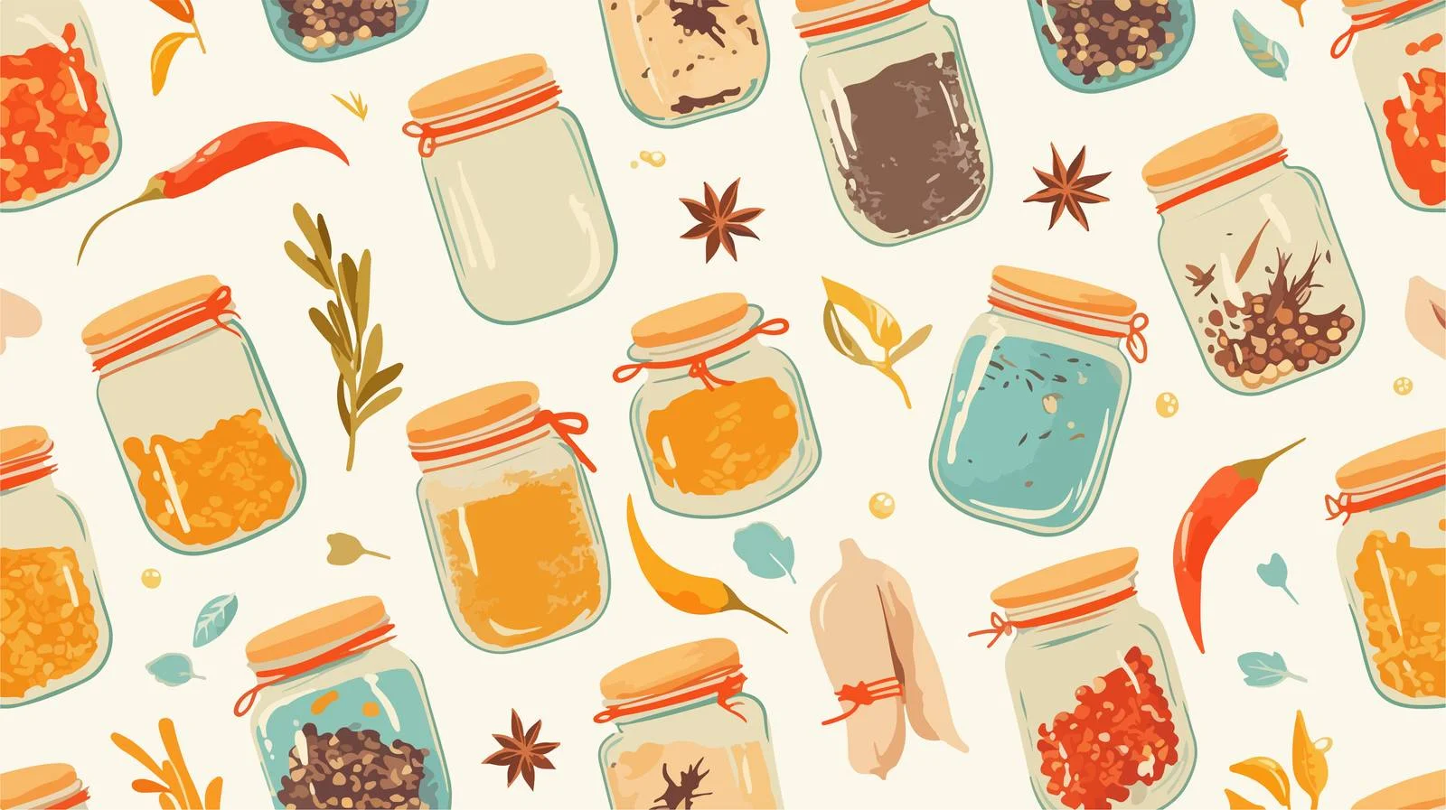 Exotic Spice Pattern on Piqua Background — free download from Dotvec
