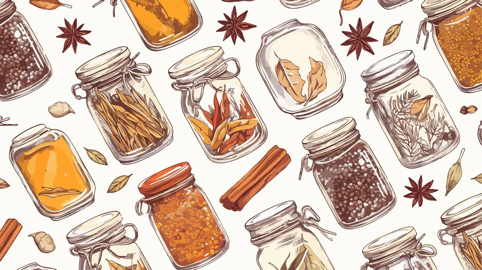 Exquisite Spice Blend Seamless Pattern Design — free download from Dotvec