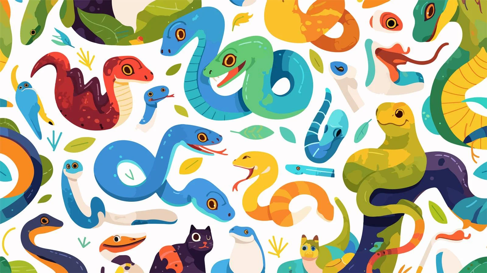 Elegant Serpent Pattern on Dark Background — free download from Dotvec