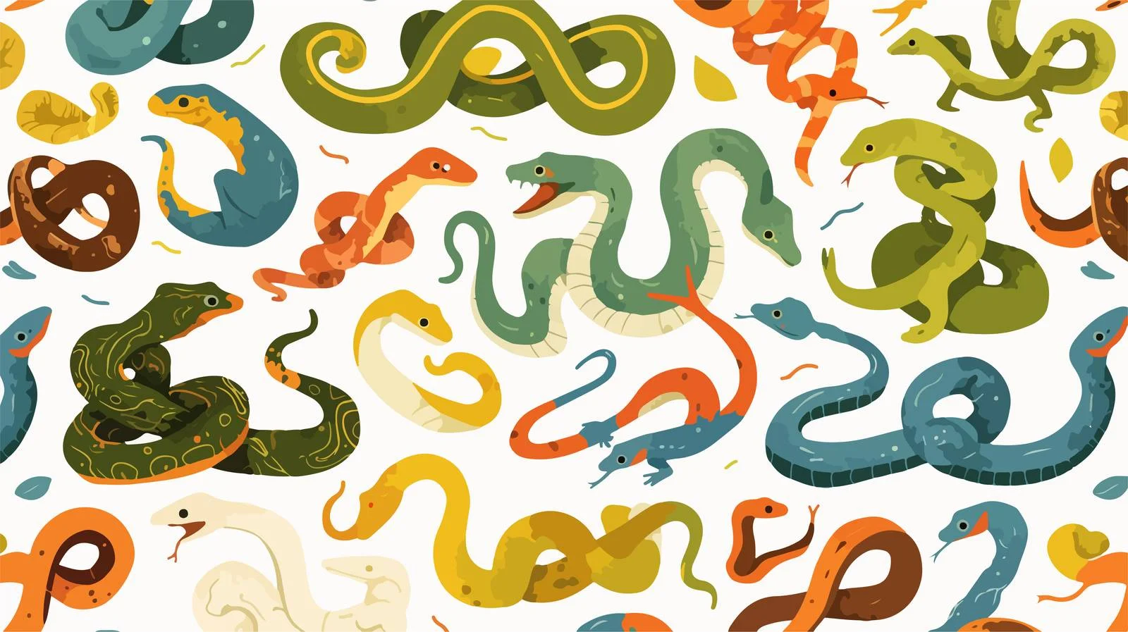 Serpentine motifs seamless pattern design — free download from Dotvec