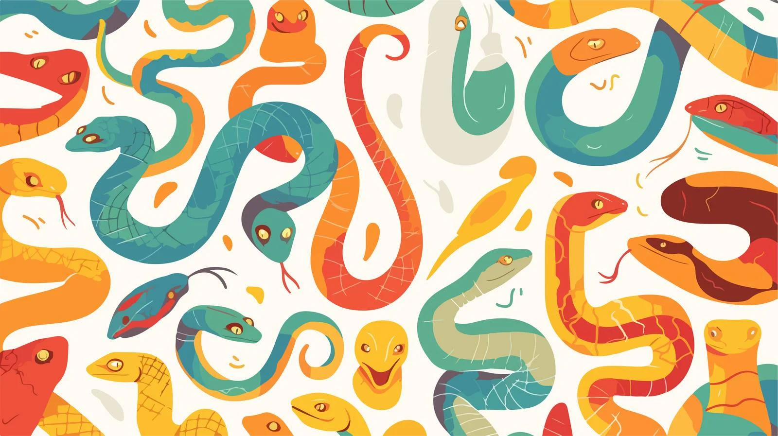 Serpentine Reptile Seamless Pattern Design – free rattlesnake image from Dotvec