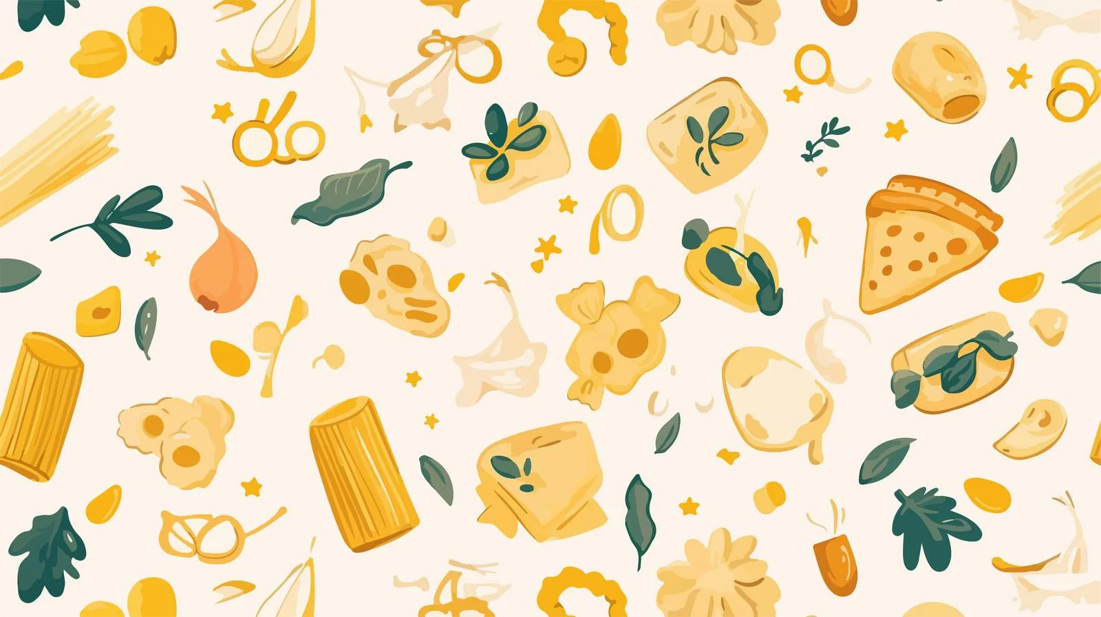 Assorted Raw Pasta Seamless Pattern Design — free download from Dotvec