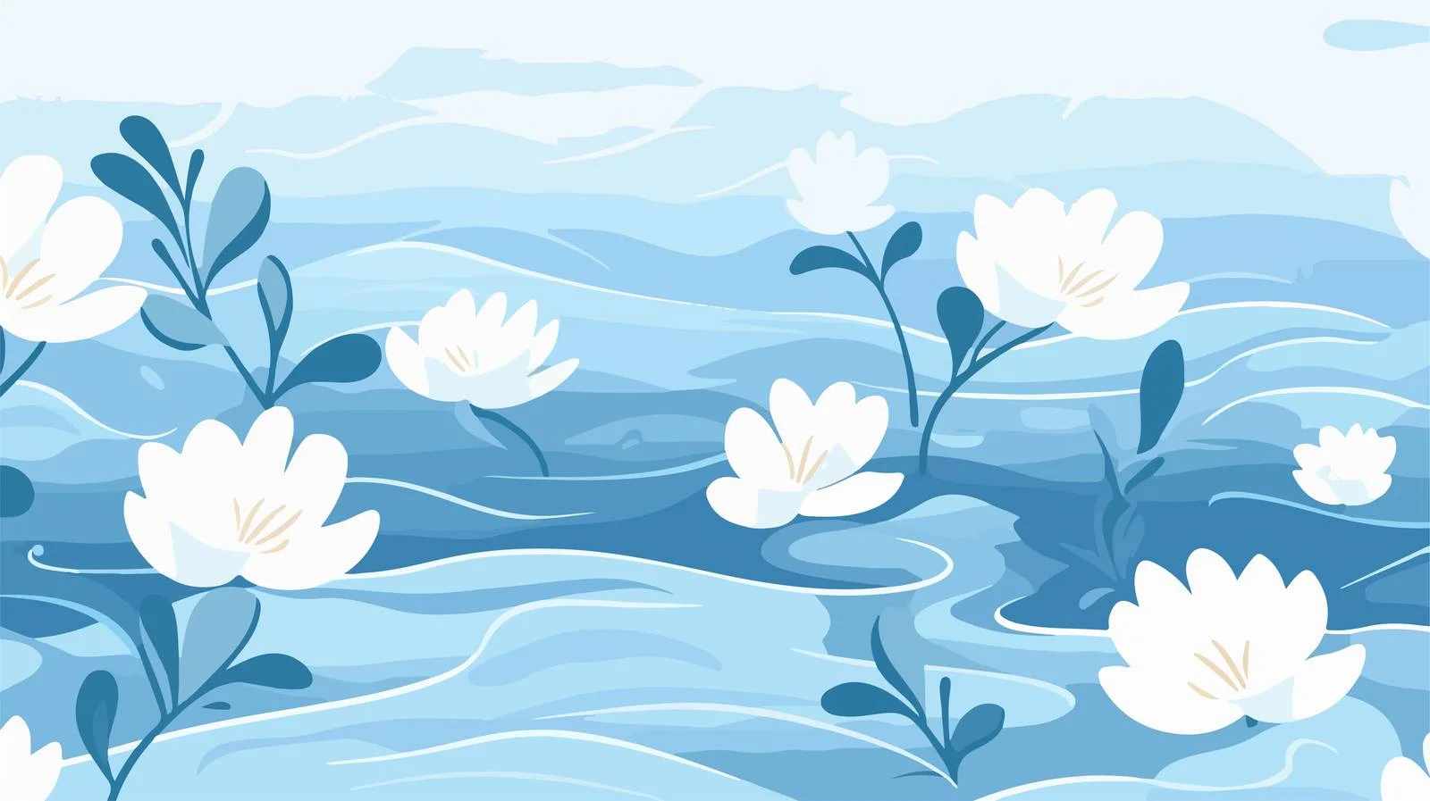 Water Surface Seamless Vector Pattern — free download from Dotvec