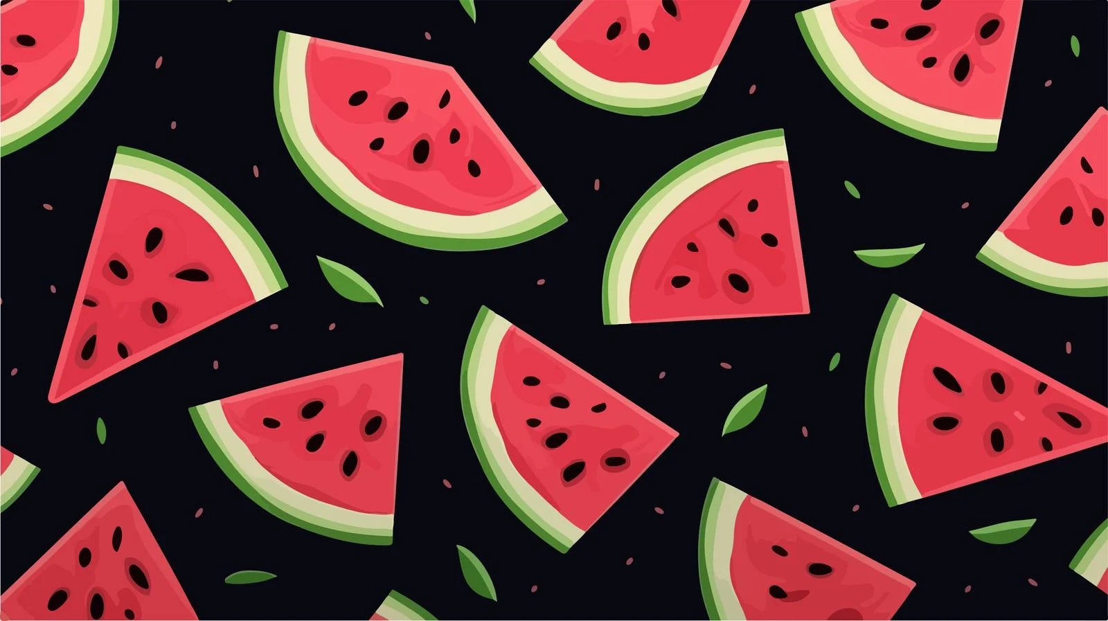 Watermelon Slice Black Seamless Pattern — free download from Dotvec