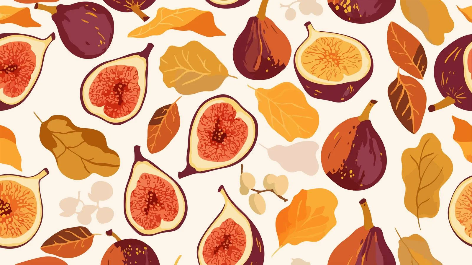 Elegant Fig Fruit Seamless Pattern Design — free download from Dotvec