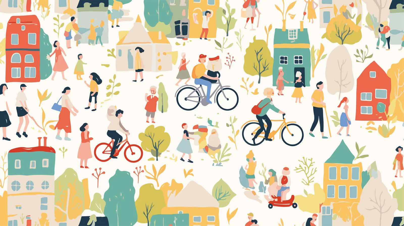 Inter generational Walkway: Young and Elderly — free download from Dotvec