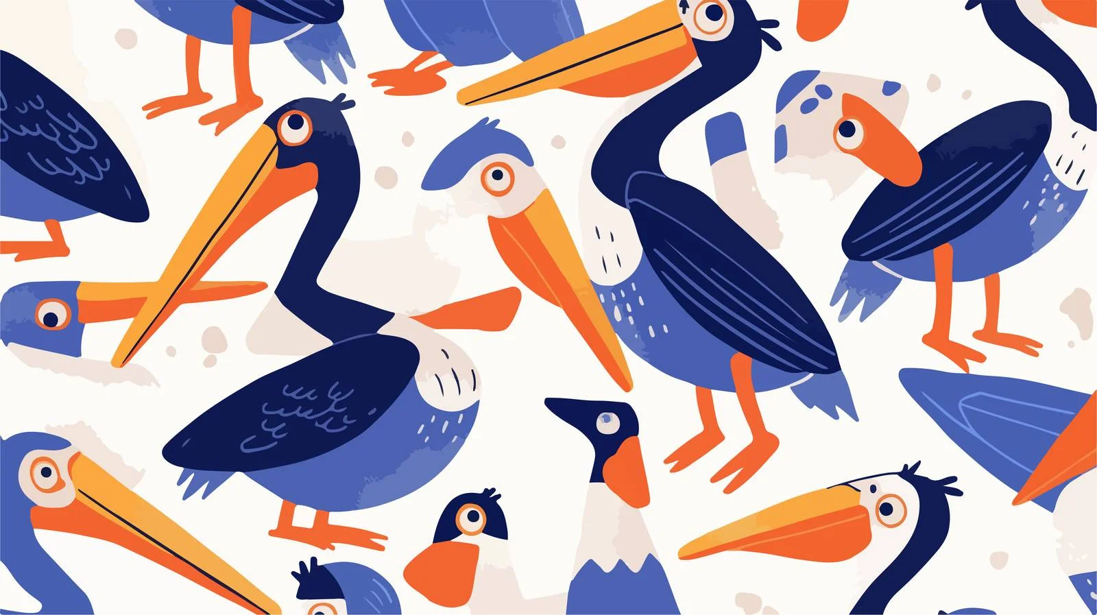 Playful Pelicans Pattern: Tropical Avian Design — free download from Dotvec