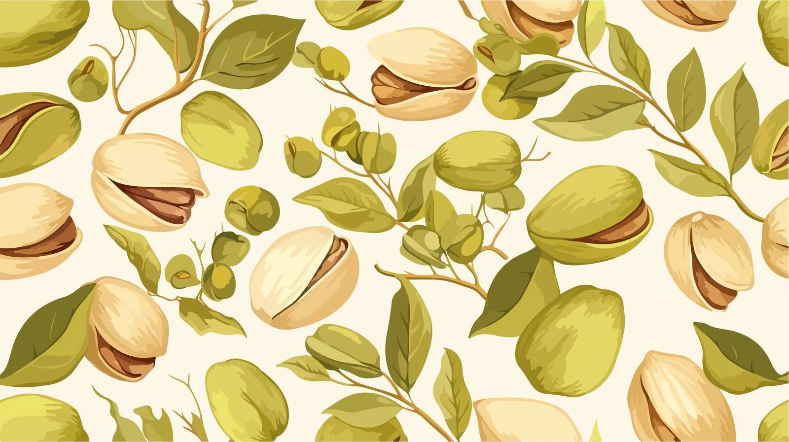 Elegant Pistachio Nut Shell Pattern Design — free download from Dotvec