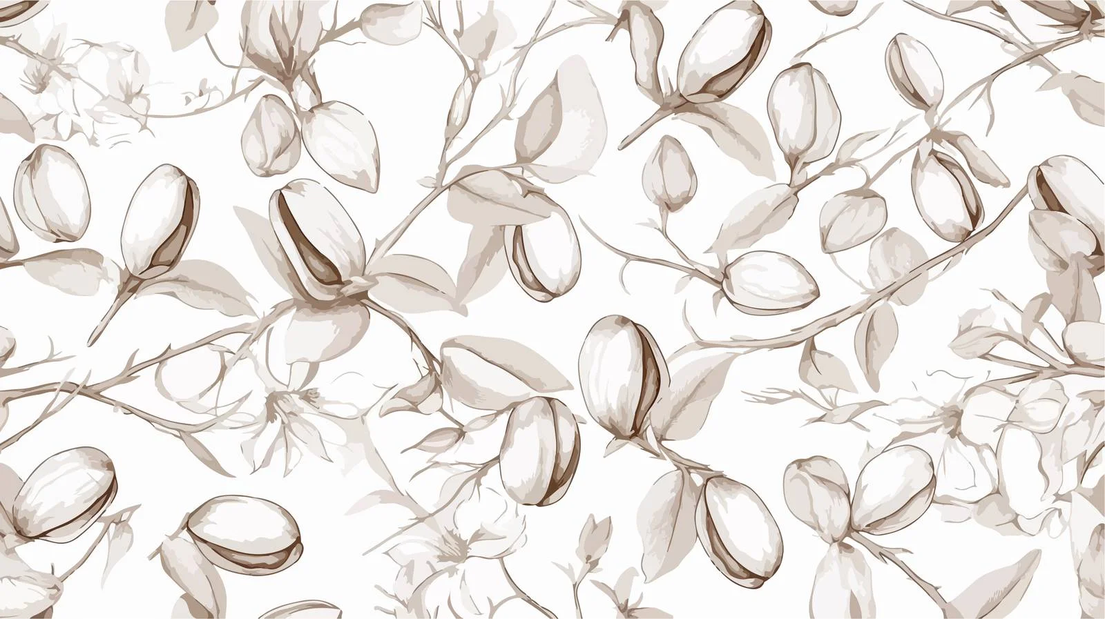 Elegant Pistachio Nut Seamless Pattern Design — free download from Dotvec