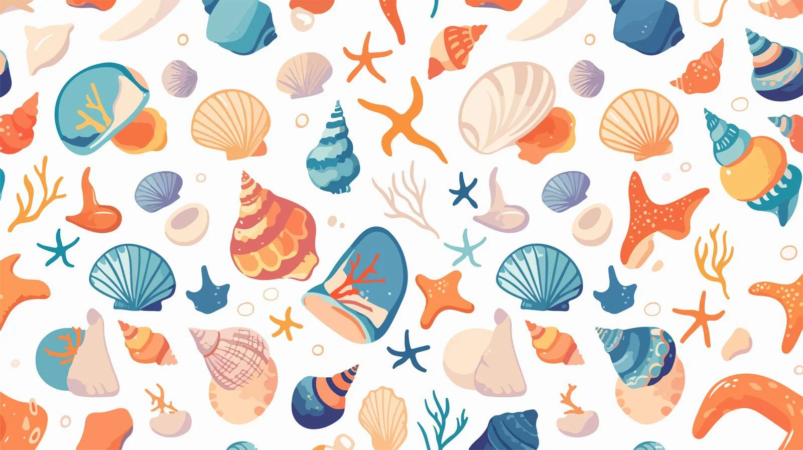 Seashell-infused Seamless Marine Design — free download from Dotvec