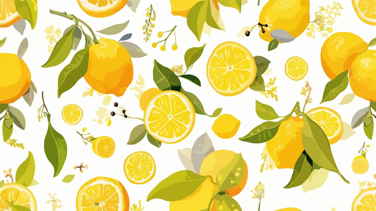 Exotic Yuzu and Leaf Tropical Design — free download from Dotvec