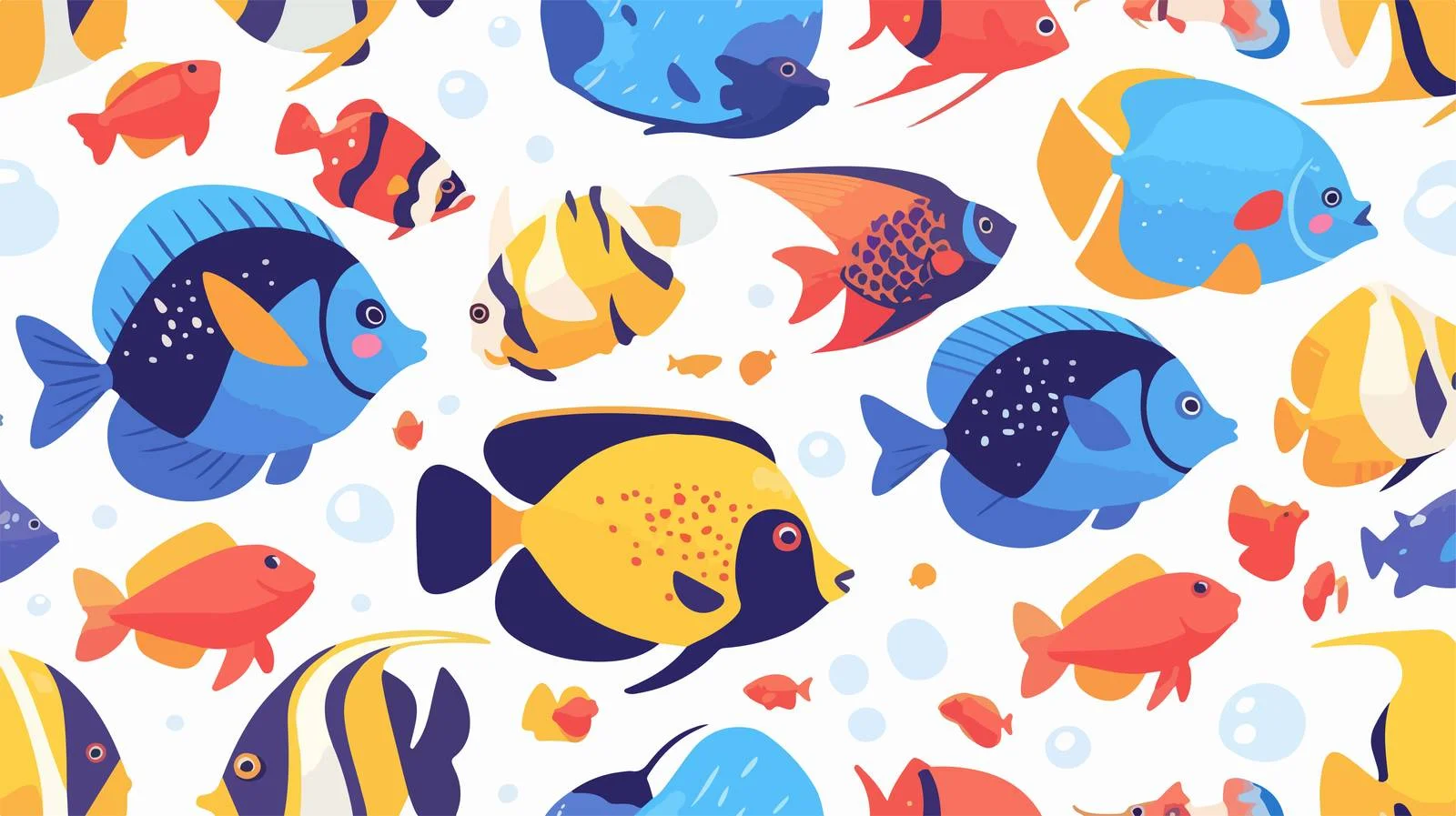 Adorable Tropical Sea Creatures Pattern Design — free download from Dotvec