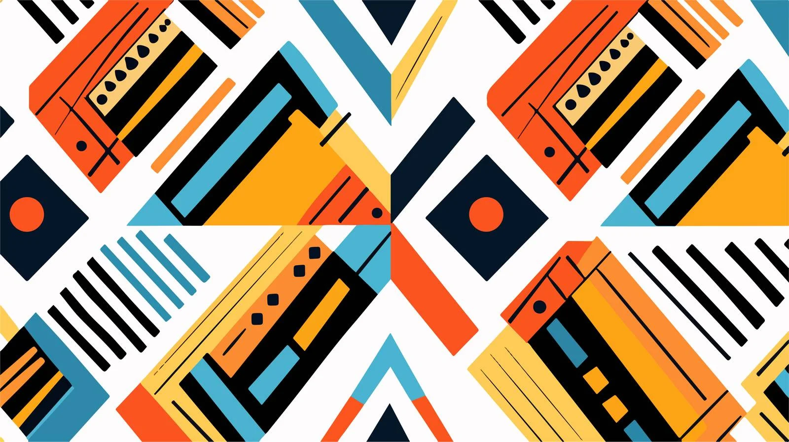 Tribal Geometric Vintage Pattern — free download from Dotvec