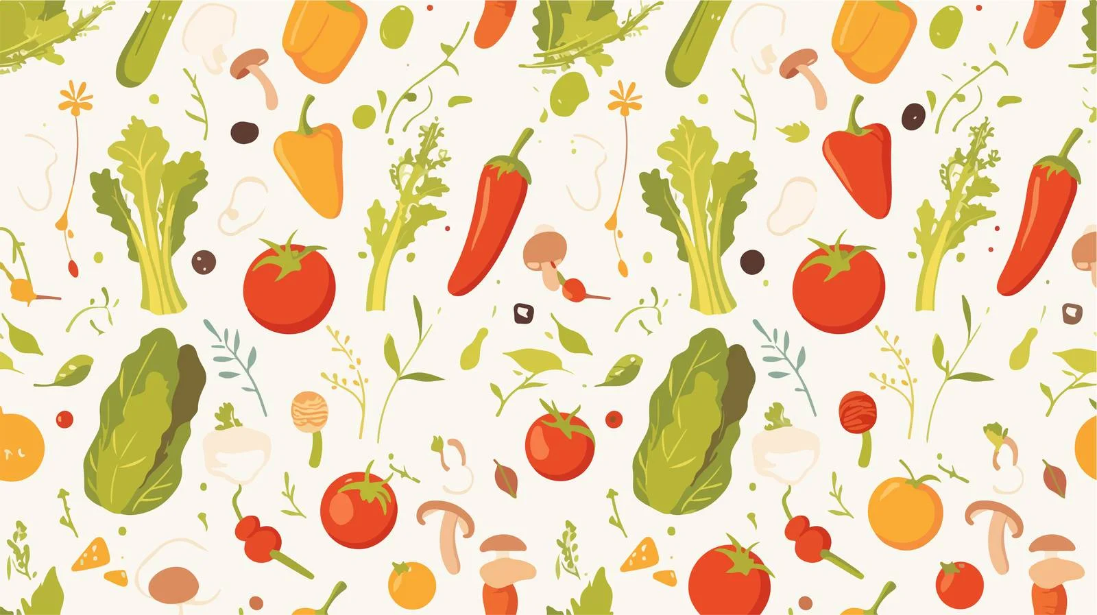 Nutritious Vegan Vegetable Seamless Pattern Design — free download from Dotvec