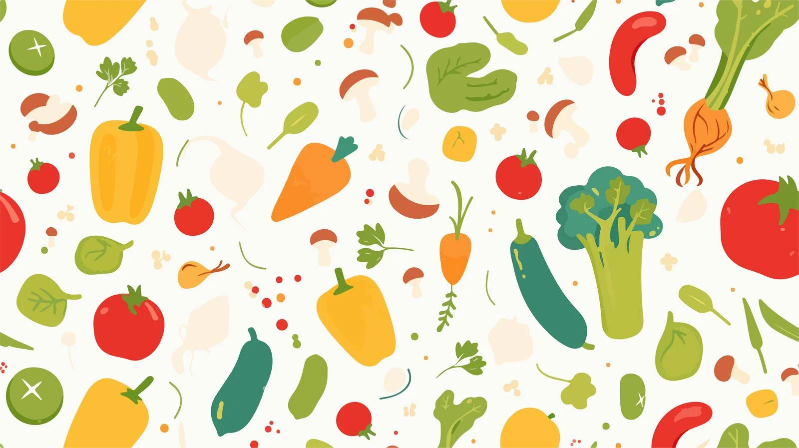 Fresh Veggie Seamless Pattern for Healthy Lifestyle — free download from Dotvec
