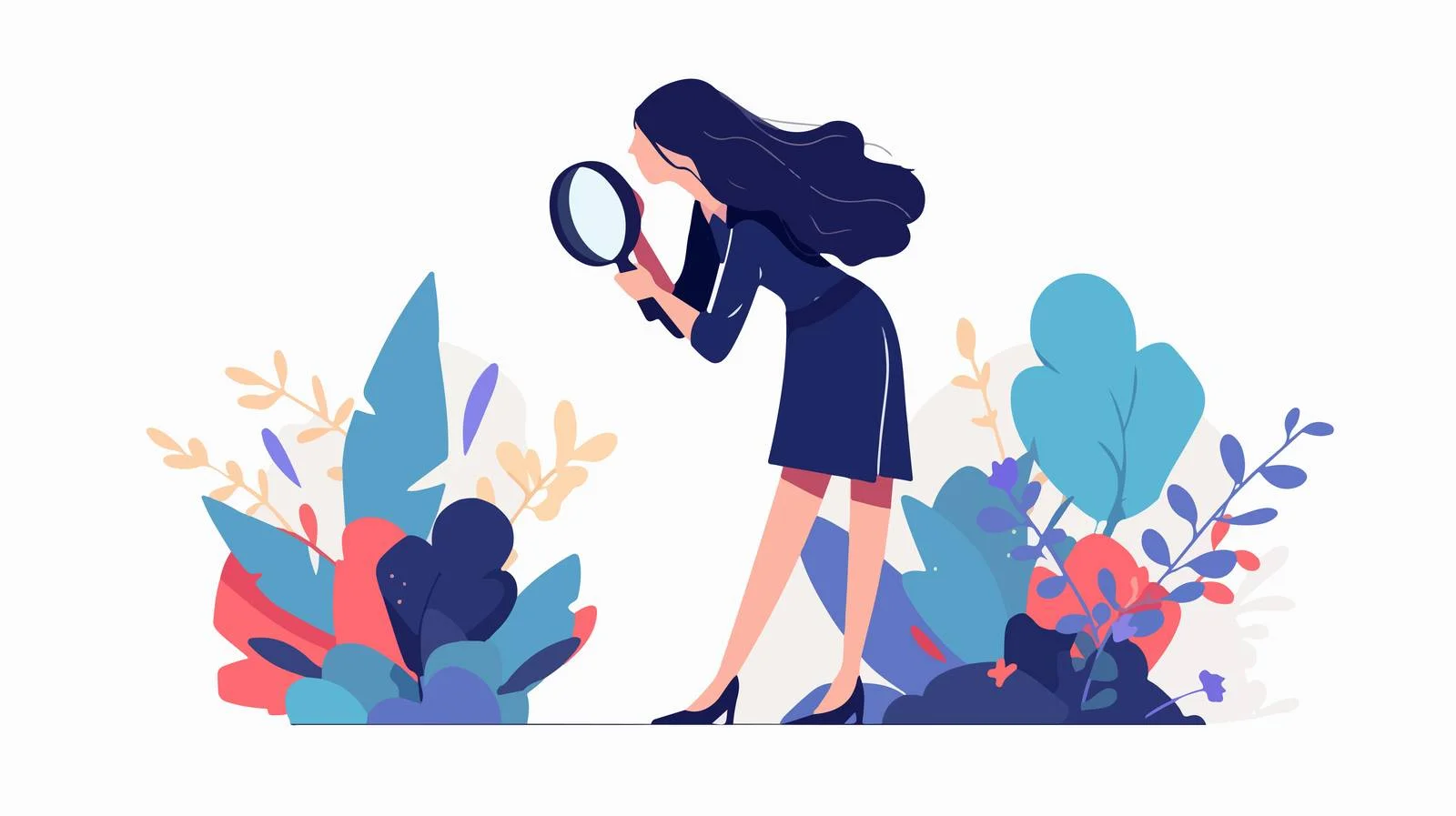 Exploration: Woman Searching Through Binoculars — free download from Dotvec