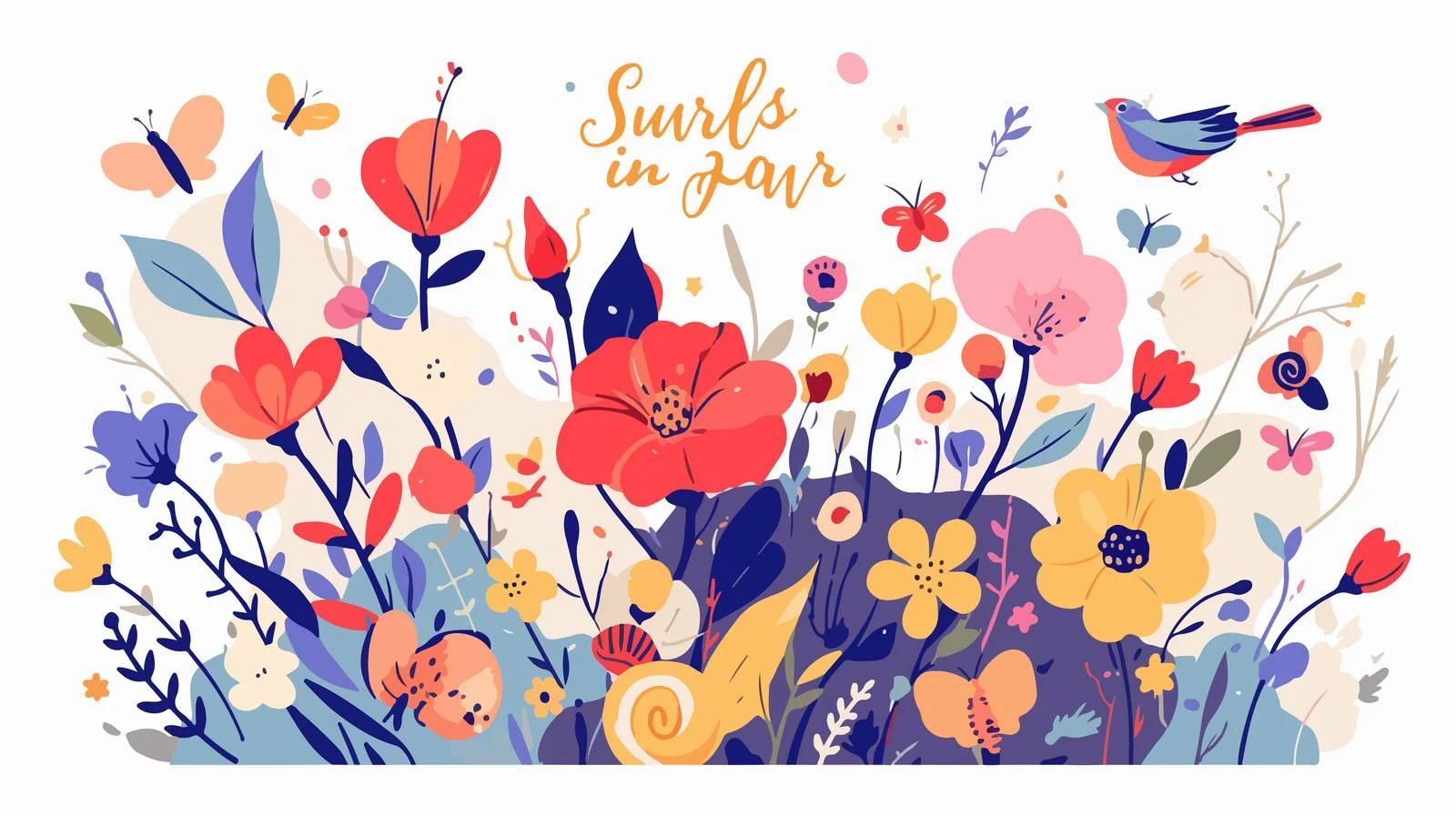 Elegant Spring Greetings Postcard Template — free download from Dotvec